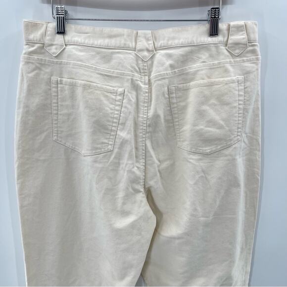 Lauren Jeans Co. Relaxed Fit Flare Bootcut Cream Brushed Cotton Size 14 Western - Picture 5 of 8